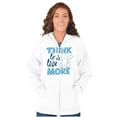 thumbnail image 3 of Think Less Live More Inspiring Cat Zip Hoodie Sweatshirt Women Brisco Brands X, 3 of 6