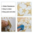 thumbnail image 4 of Unique Bargains Star Pattern Removable Peel and Stick Wall Decals Sticker Decor Living Room Bedroom Gold Tone 39pcs, 4 of 6