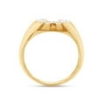 thumbnail image 4 of 1/3 Carat Round Cut Lab Created Moissanite Diamond Horseshoe Statement Ring In 14K Solid Yellow Gold Jewelry For Men (G-H Color, VVS1 Clarity, 0.33 Cttw)-14, 4 of 7