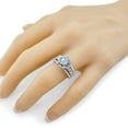 thumbnail image 5 of Sterling Silver Baguette Engagement Ring with a 9.00mm-2.50ct Round Center Stone-Sz 11.5, 5 of 7