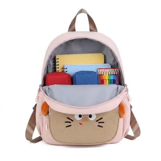 Mochila infantil con dibujos animados para escuela , para niños de 3 a 8 años, ideal para jardín de infancia. Rosa