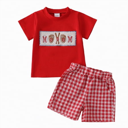 Baby Boy Outfit Toddler Kids Shorts Clothing Set Spring Summer Cotton Round Neck Print Short Sleeved Casual 18-24 Months 2t 3t 4t 5t 6t Tops And Clothes Playwear 2PCS