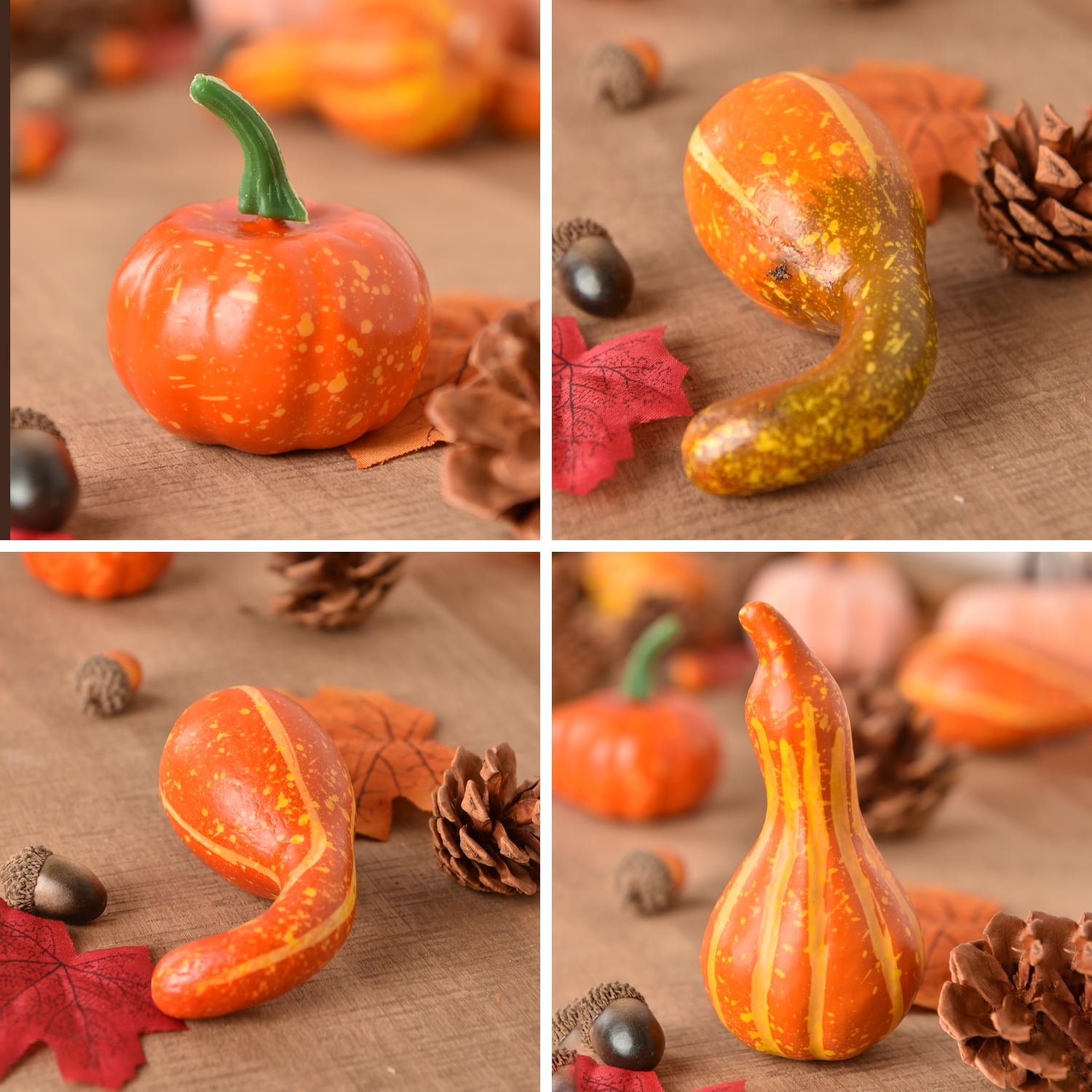 Bulk 166 Pcs Artificial Pumpkins Acorns Maples Pinecones for Decoratin —  Artificialmerch