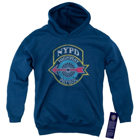 New York City Highway Patrol Youth Pullover Hoodie Sweatshirt Navy