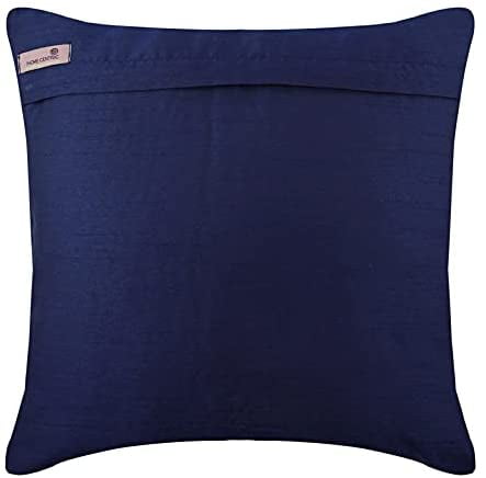 Navy Blue Accent Cushions Textured Pintucks Solid Color Cushions Cover 22x22 inch Cushions Cover Faux Suede Square Cushion Covers Contemporary Navy Handmade 55x55 cm