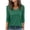 Summer Tops Green, variant on Womens Summer Tops with Pockets, 3/4 Sleeve Shirts for Women Casual Loose Fit Solid Color V Neck T-Shirts
