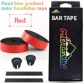 thumbnail image 3 of Bike Handlebar Wraps antideslizante Bicicleta Elástica Cinta autoadhesiva Ligero Ligero Ciclismo Protección Cinturón Red 2 Pieces / Caja Eigraketly OD003396-01B, 3 of 7