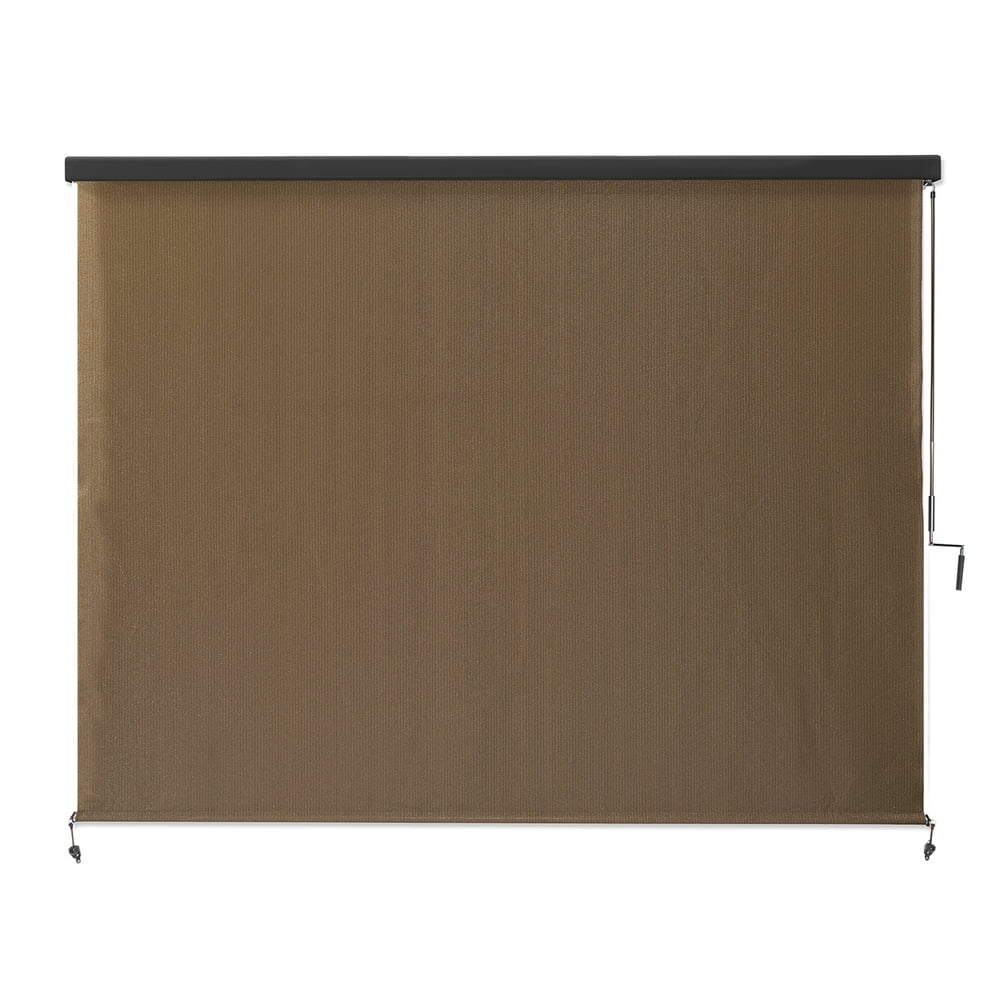 Coolaroo 72" x 96" Crank Operated Brown Roller Sun Shade
