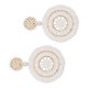 thumbnail image 5 of Pendientes colgantes Sunnimix Aretes colgantes con cuentas bohemios vintage blanco, 5 of 8