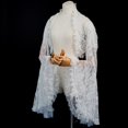 thumbnail image 5 of Byfri Gothic Lace Bolero Shrug, Sheer Flare Sleeve Cover-Up Top for Women, White 55x68cm, 5 of 7
