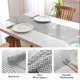 thumbnail image 5 of 2025 Table Runner Oil-proof Fadeless Tear Resistant Anti-deform Square Silver Sequin Mirror Disco Table M, 5 of 5