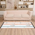 thumbnail image 2 of Yayeee Runner Rug for Bedroom 2'x6' Machine Washable Hallway Non Slip Mat, Orange Nautical Pattern, 2 of 8