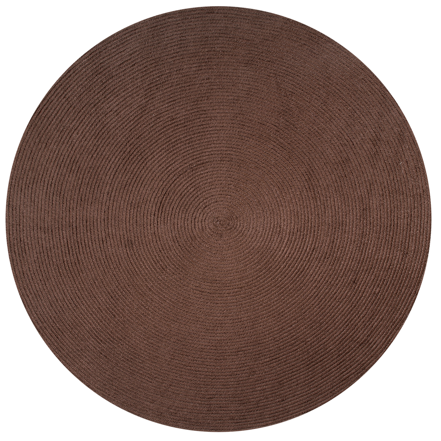 Better Trends Country Braided Rug 6' Round Brown Solid
