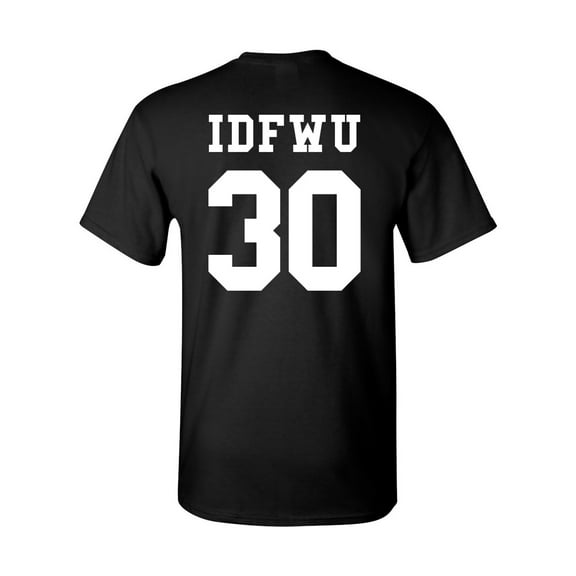 IDFWU Jersey Adult Back Print T-Shirt Tee