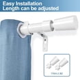 thumbnail image 4 of Urbanest Adjustable Single Curtain Rod Set Nagle Finials – 1 - Inch Diameter, With Glossy White Rod, 84–120 Inches, 4 of 6