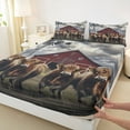 thumbnail image 3 of jejeloiu Highland Cow Cattle Full Size Sheets,Farm Animal Cattle Bed Sheets,Vintage Barn Door Sheet Sets For Adults,Breathable Home Decor,4pcs, 3 of 7