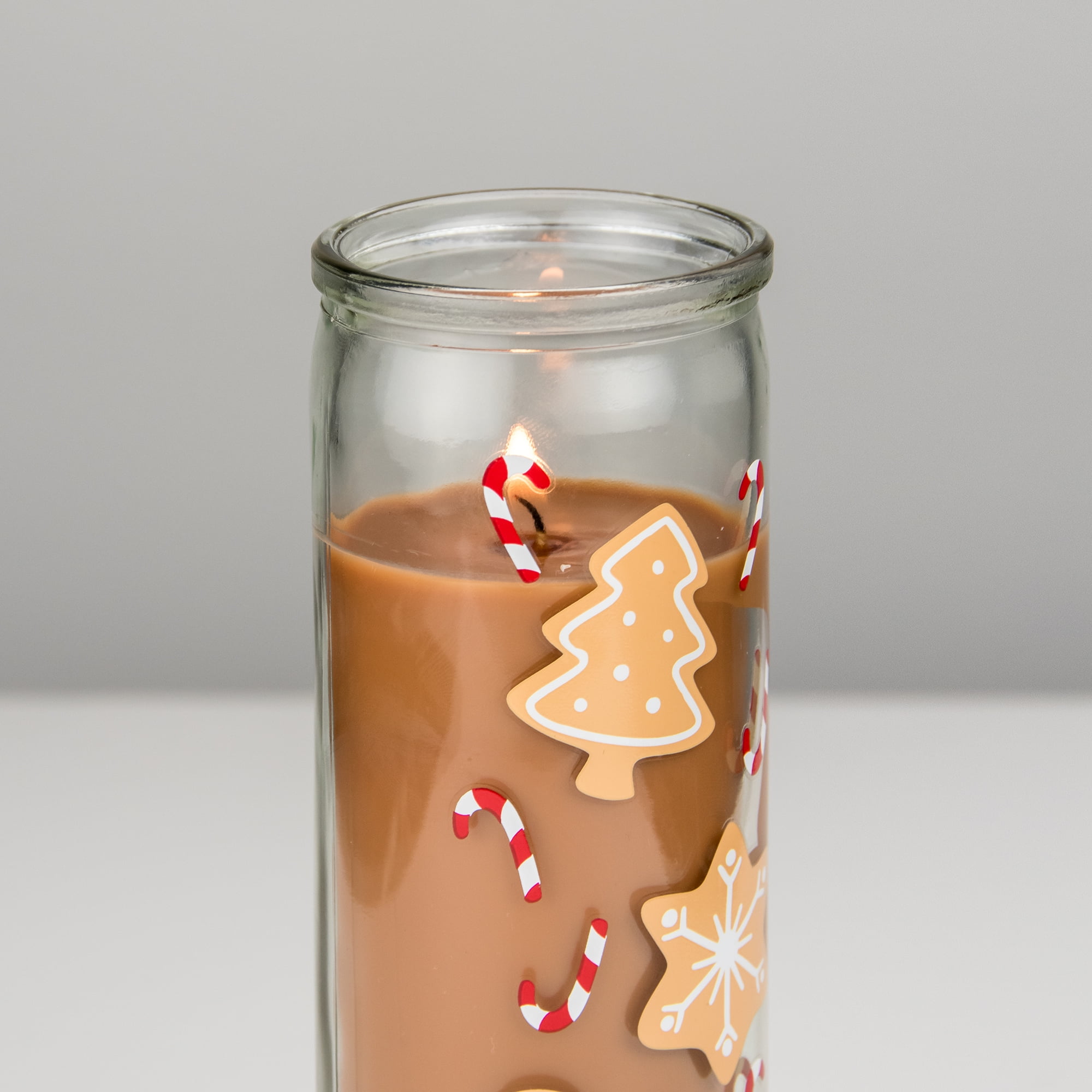 (2 pack) Mainstays Holiday Gingerbread Scented Candle, Holiday Pillar Candle, 9 oz