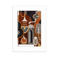 thumbnail image 1 of Guitar Music Illustrate Blue Pattern Desktop Photo Frame Picture Display Decoration Art Painting, 1 of 3