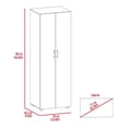 thumbnail image 5 of Pemberly Row Armoire 2 Shelves Rod Double Door Cabinet Armoire in Black, 5 of 8