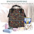 thumbnail image 4 of Yiaed BBQ Barbecue Grill Print Multi-Function Travel Backpack Nappy Bags, Nursing Bag, Fashion Mummy, Roomy Waterproof for Baby Care, Stylish and Durable, 4 of 5