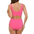 thumbnail image 3 of larppty Maternity Bikini Swimsuit for Women High Waisted Two-Piece Bathing Suit Pregnancy Swimwear (Pink, M), 3 of 9