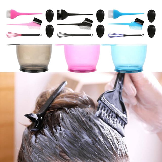 Juego de coloración del cabello Colcomx Cepillo de peine de cuenco de color Rosado