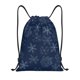 thumbnail image 1 of Fotbe Snowflake Dark Blue Bolsa Mochila con Cordón Estampada, Bolsa de Gimnasio Deportiva, Bolsa Cinch, Bolsa con Cordón para Hombres y Mujeres-Medium, 1 of 6