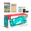 Nintendo Switch Lite Turquoise with Overcooked! All You Can Eat, Mytrix 128GB MicroSD Card and Accessories NS Game Disc Bundle Best Holiday Gift