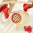 thumbnail image 2 of Pastry Wheel Tool Pastry Wheel Decorator Plastic Wheel Roller Kitchen Baking Tool 2pcs,Red, 2 of 5