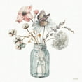 thumbnail image 3 of Gango Home Decor Shabby-Chic Mason Jar Floral Bouquet Wall Art; Two Pink 12x12in Hand-Stretched Canvases, 3 of 6