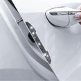 thumbnail image 5 of 4 Pieces Anti-Scratch Protection for Rhinestone Handle, Rhinestone Decoration Rearview Mirror Trim Strip, Glitter Car Stickers Anti-Collision Door Universal (White), 5 of 5