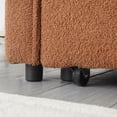 thumbnail image 6 of 55" Convertible Sleeper Sofa Bed,Modern Boucle 3 in 1 Sleeper Sofa Couch Bed with 2 Pillows and Adjustable Backrest,2-Sater Sofa for Living Room, Bedroom,Light Brown, 6 of 9