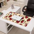 thumbnail image 3 of Long Mouse Pads for Desk,Multicolor Christmas Floral Pattern Desk Mats on Top Of Desks, Desk Mouse Pad Extra Large with 3mm Non-Slip Base and Stitched Edge for Gaming,Office,Work,Home 31.5x15.7in, 3 of 5