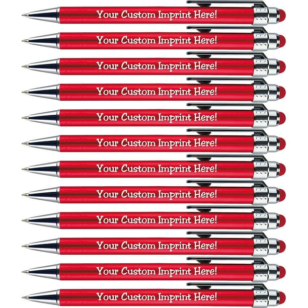 Personalized Pens with Stylus Tip Bright Lights Click action Custom