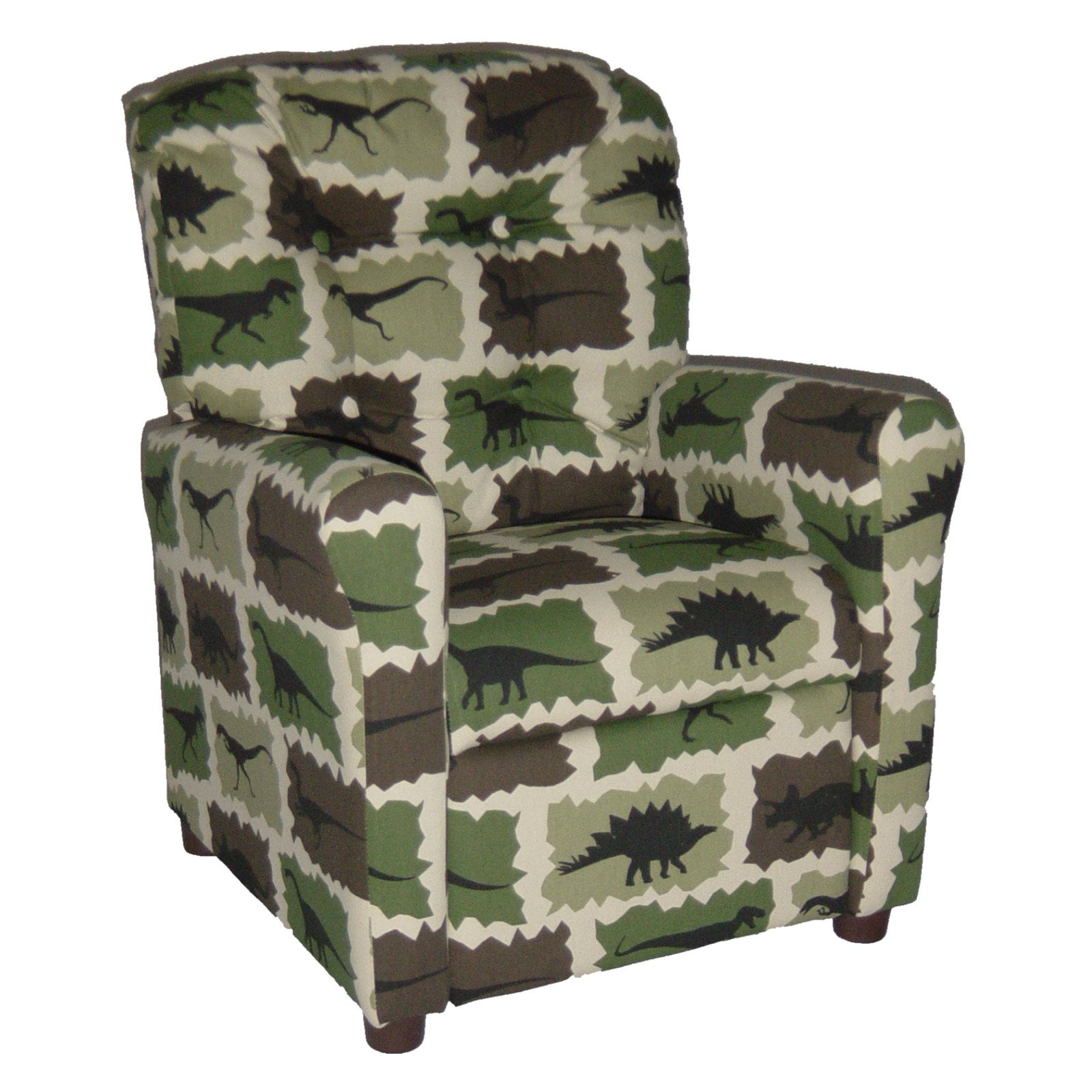 Brazil Furniture 4 Button Back Child Recliner Camo Rex