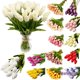 thumbnail image 2 of Ramo Falso De tulipanes artificiales con Toque Real Para decoración De fiesta/boda/hogar, 2 of 4
