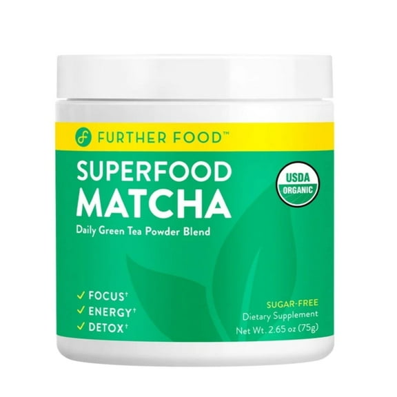 Further Food Premium Matcha Green Tea Powder USDA Organic Japanese Matcha Powder, Natural Energy   Focus   Boost Immune System, Antioxidant Plant-Based Detox Superfood (30 Servings)