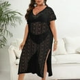 thumbnail image 6 of Herrnalise Plus Size Women Cover Ups Crochet Swimsuits Sleeveless Bathing Suit Bikini Hollow Out Coverup Beach Swimwear Gear up for greatness for less, 6 of 6