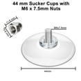 thumbnail image 2 of AccEncyc Gancho de almacenamiento – Paquete de 12 ventosas con tornillos adhesivo extra fuerte resistente al óxido para puerta de pared de vidrio, baño, cocina, exterior, 1.7 pulgadas de diámetro, 5 l, 2 of 5