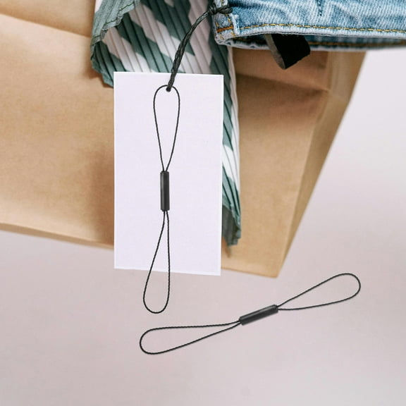 FOLOYORI Cylinder Double Lock Tag Plastic Strings For Garments 1 Pack 10.63X0.20X0.20In