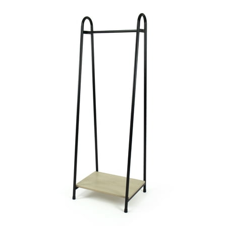 Humble Crew Lucky Theory Garment Rack, Metal and Wood, Black and Beige