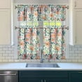 thumbnail image 3 of Kitchen Curtains and Valance Set 36 Inch Tier Pioneer Colorful Floral 3 Pieces Set Dining Room Small Curtain Drapes Cafe Curtains Valance for Home Decor Rod Pocket, 3 of 6