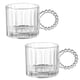 thumbnail image 1 of Juego de 2 Tazas VITTORI Perlas Aperlada Vidrio Cristal 300 ml, 1 of 5