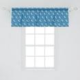 thumbnail image 2 of Ambesonne Night Window Valance, Nursery Pattern of Doodle Angel Sits on Crescent Moon Polka Dots, Curtain Valance for Kitchen Bedroom Decor with Rod Pocket, 54" X 18", Sea Blue Peach, 2 of 2