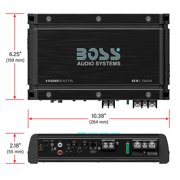 BOSS Audio Systems OX1.5KM Onyx Series Car Audio Subwoofer Amplifier – 5000 High Output, Class A/B, 2/4 Ohm, Low/High Level Inputs, Low Pass Crossover, MOSFET Power, Monoblock, Full Range, Stereo
