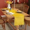 thumbnail image 3 of Nvzi Solid Yellow Velvet Long Tablecloth Plate Mat Linen Cloth Tea Table Flag Nordic Style Simple for Kitchen Coffee Table Dining Room Decor,13*94inch, 3 of 5