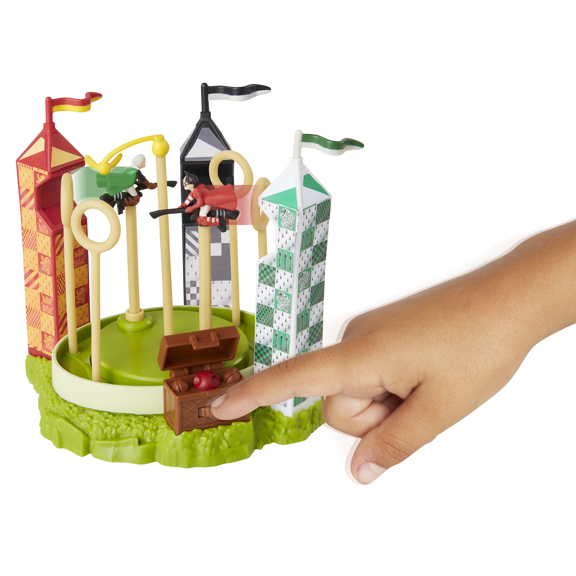 HARRY POTTER Quidditch Pitch Arena Mini Playset, Featuring HP and Draco  Malfoy! Chase The Golden Snitch!