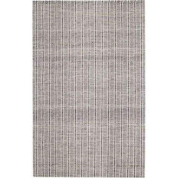 Jani Cali Grey Cotton/Jute Handwoven Rug 8' x 10' 8' x 10' Living Room, Bedroom, Dining Room Grey Transitional, Casual