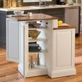 thumbnail image 4 of Home Styles Woodbridge Two Tier Kitchen Island in White and Oak, 4 of 4