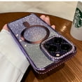 thumbnail image 3 of For Apple iPhone 14 Pro Max Magsafe Case Bling Glitter Plating TPU Diamond Frame Shockproof Soft Cover, 3 of 3
